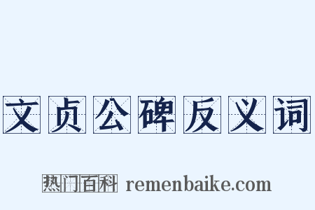 文贞公碑反义词是什么意思的图片